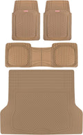 Rubber Car Floor Mats with Trunk Mat Cargo Liner, Front & Rear Combo Set S558929