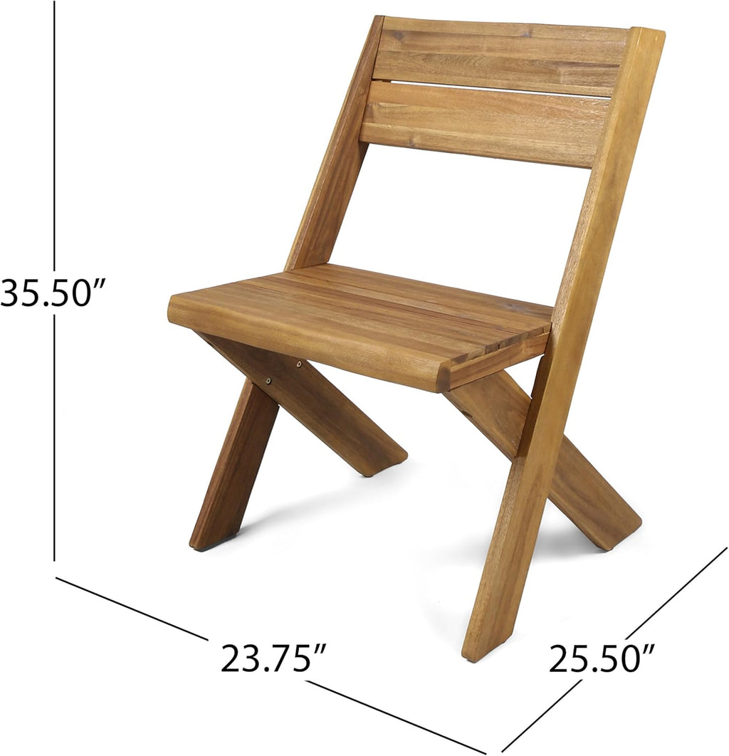 Acacia Wood Chairs Set of 2 H347140