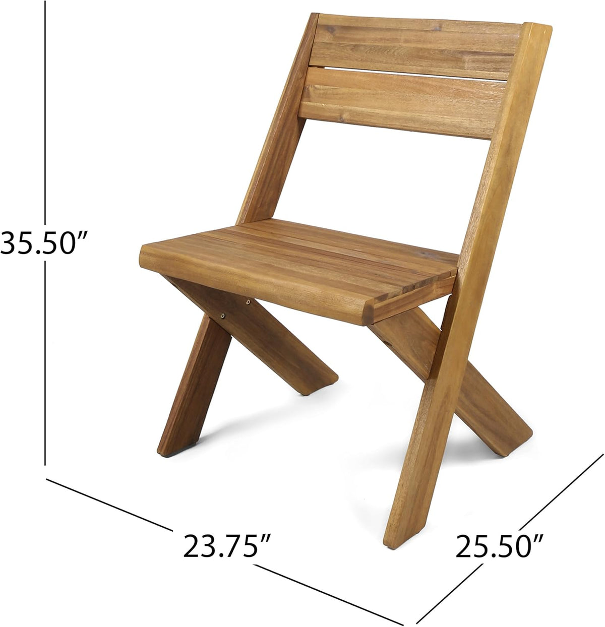 Acacia Wood Chairs Set of 2 H347140