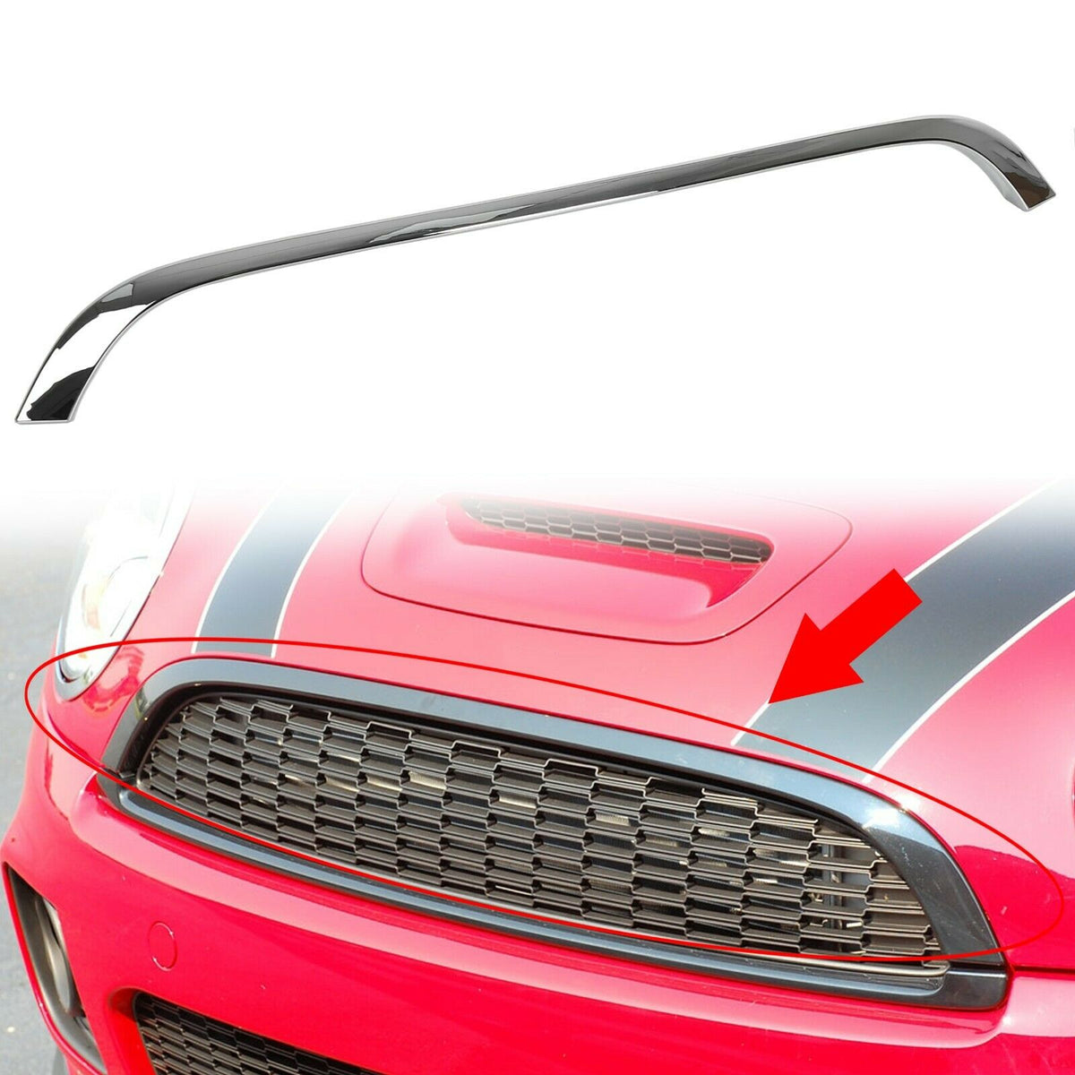 Chrome Grille Hood Trim Moulding T740