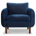 Navy Blue Fabric Armchair T806
