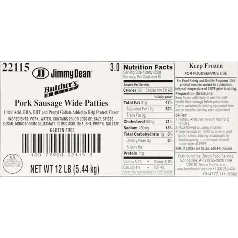 3 Ounce Stuffed Sliced Sausage Patties O96552