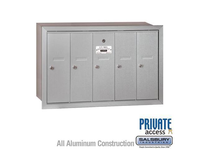 Vertical Mailbox, 5 Doors, Bronze N606934