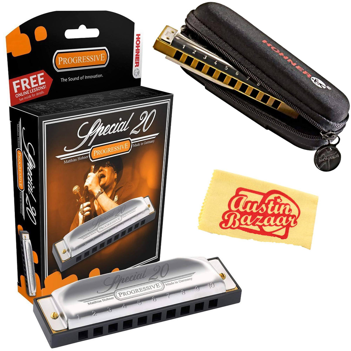 Harmonica Bundle with Carrying Case Key of C W6829