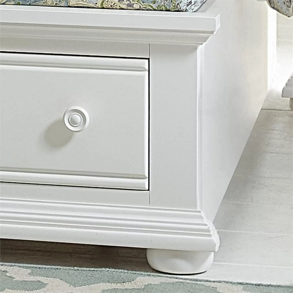 King Storage Bed in Oyster White J731