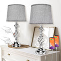 Gray Set of 2 Touch Control Dimmable Table Lamps Q532511