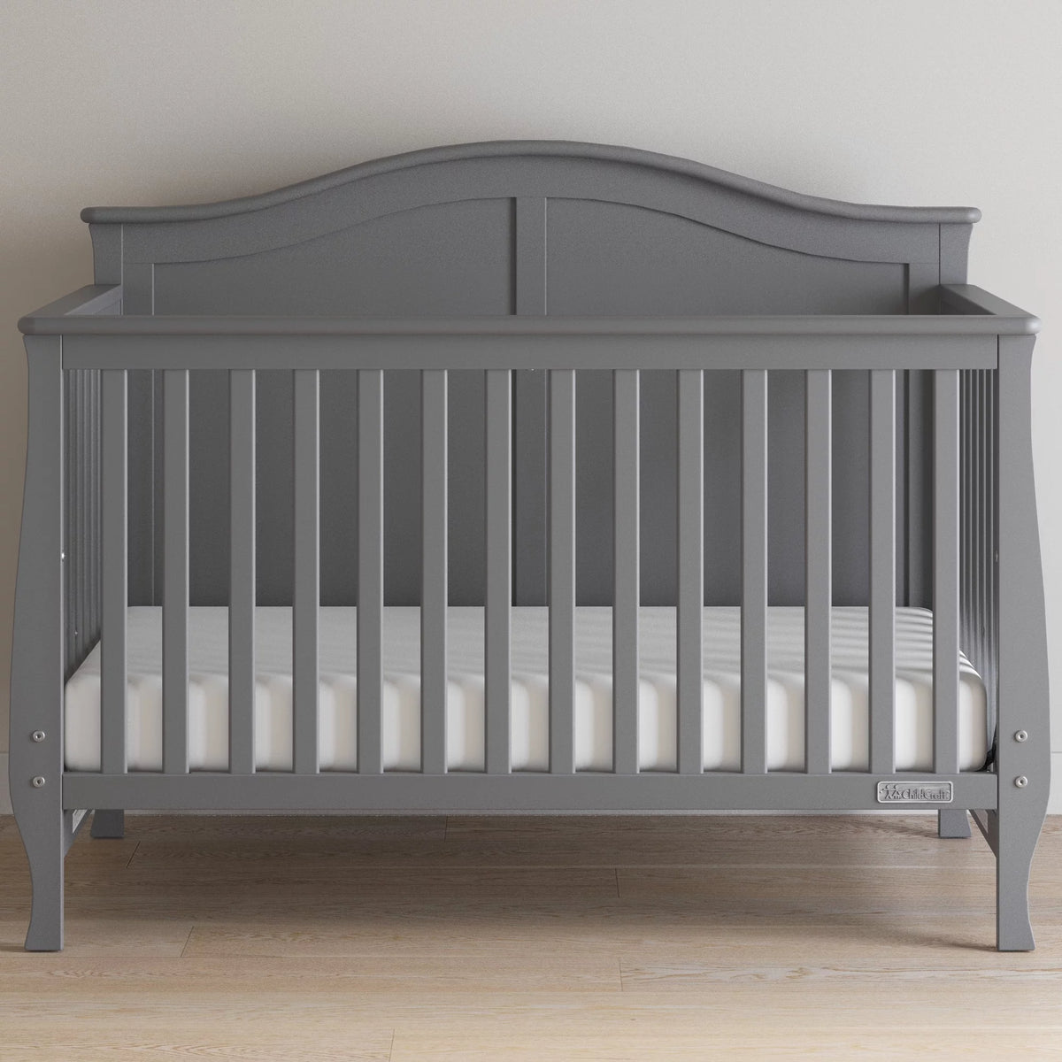 Cool Gray 4-in-1 Convertible Baby Crib Z2132