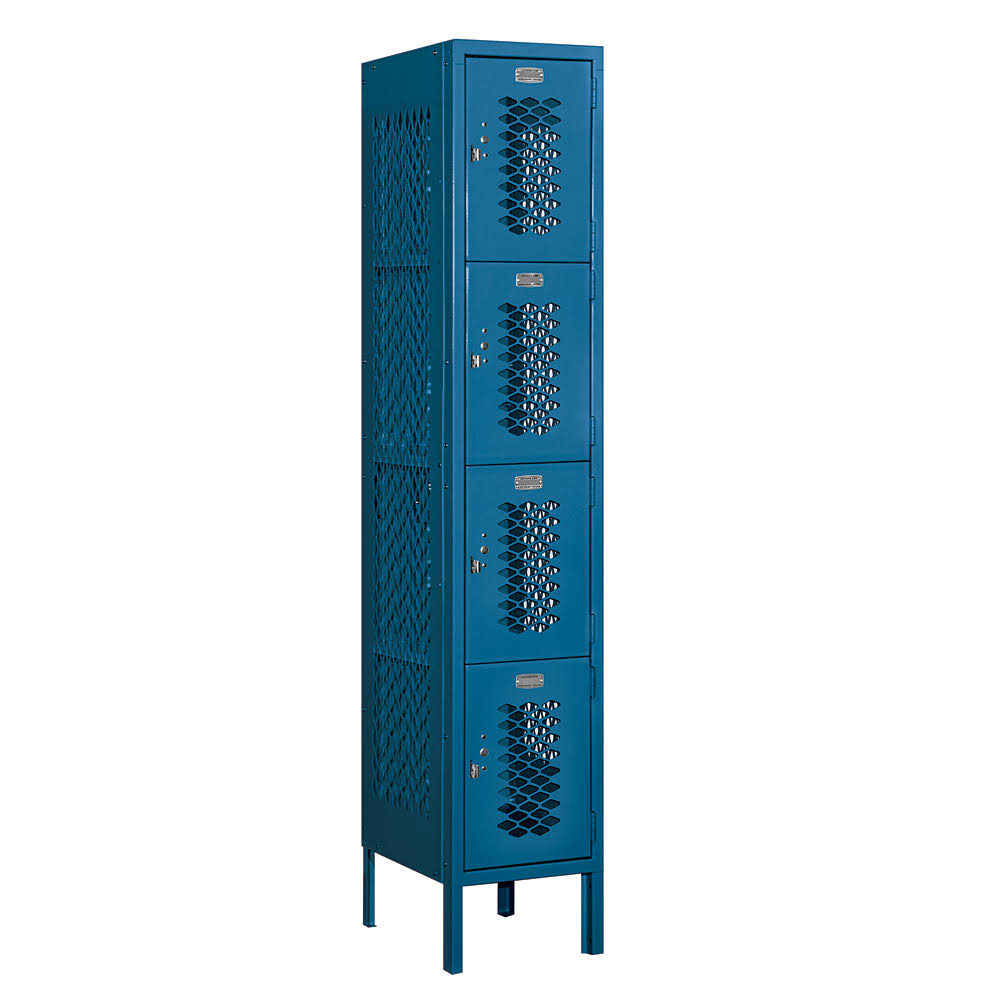 Blue Four Tier Vented Metal Locker C814308