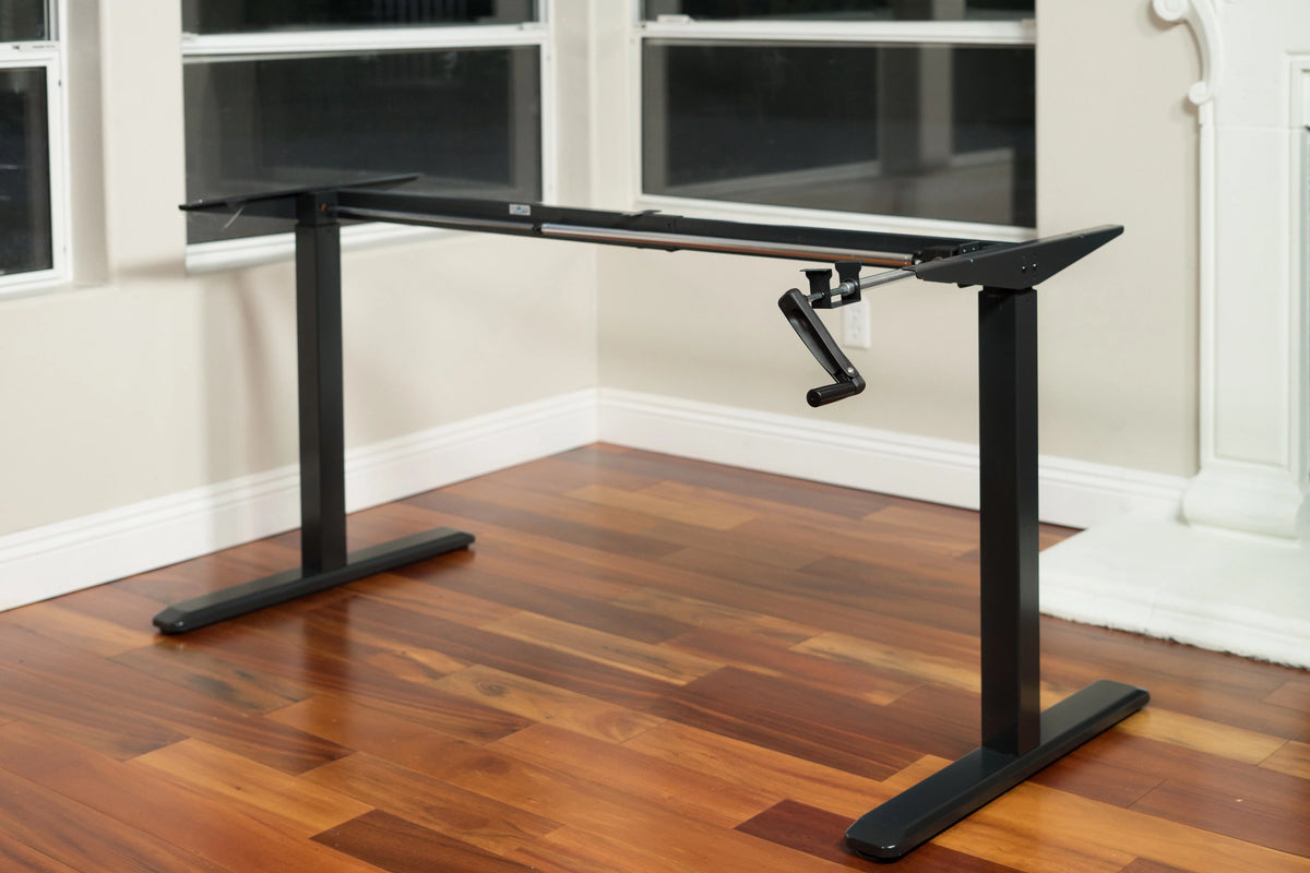 Black Height Adjustable Crank Desk Frame E8645