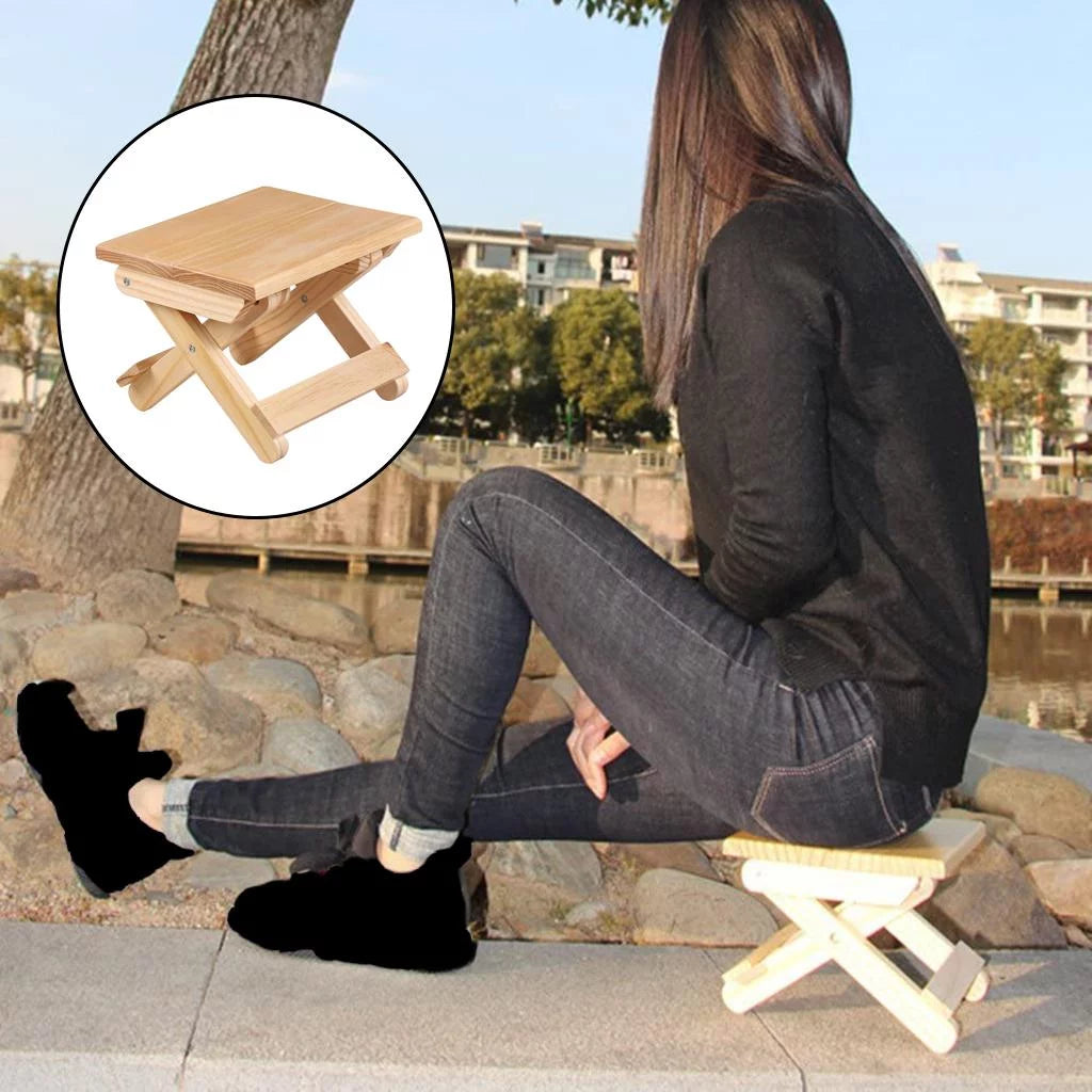 Folding Wooden Step Stool Q944