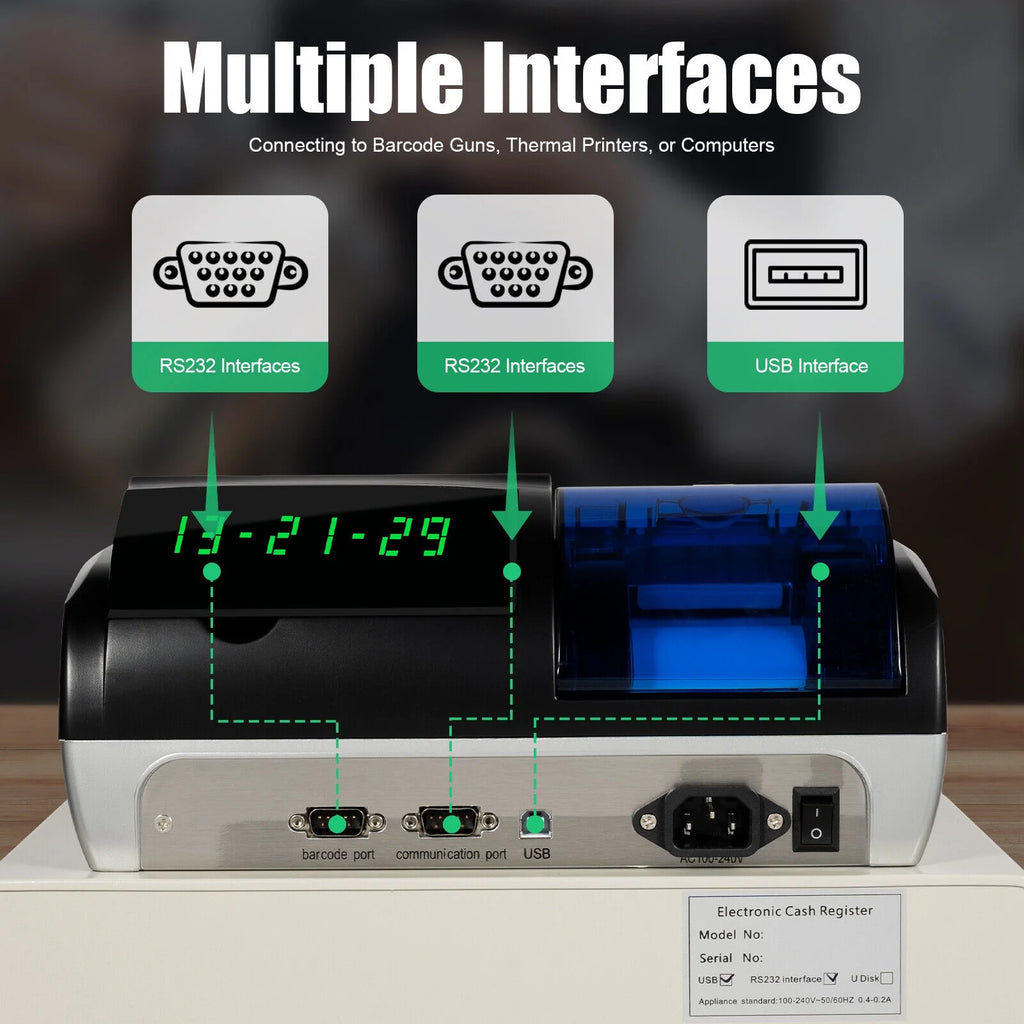 Electronic Cash Register POS System 48 Key I461108