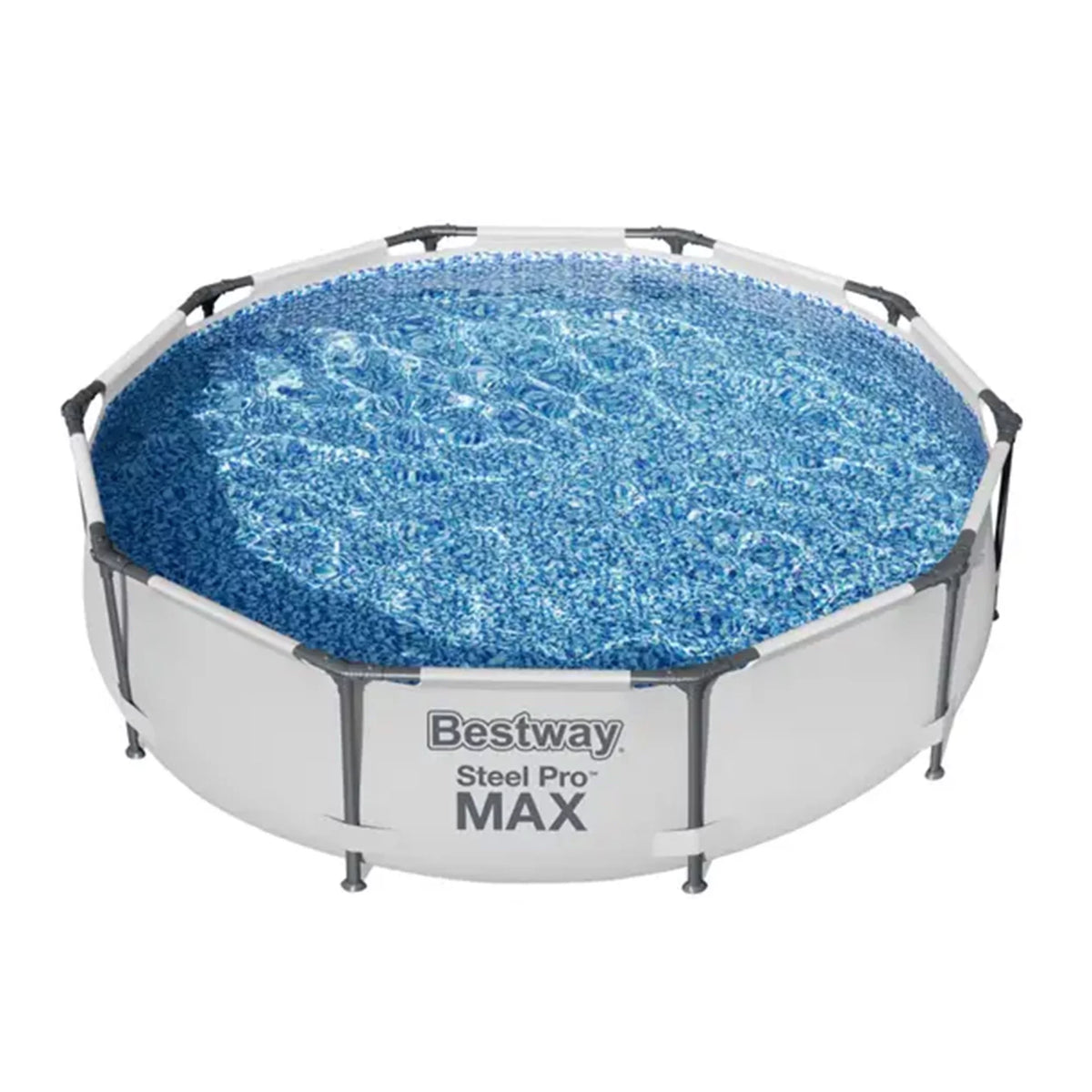 10'x30 Round Metal Frame Above Ground Swimming Pool with Pump K769916