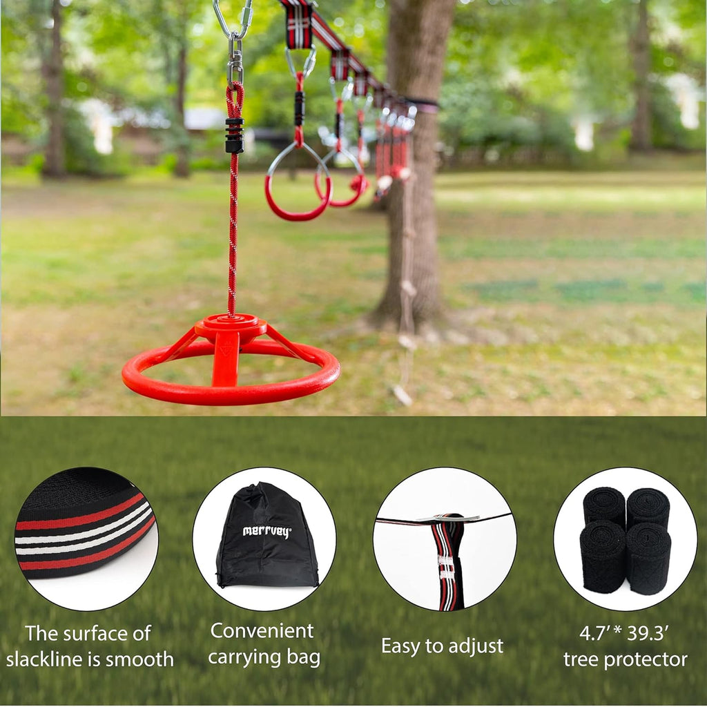 50FT Ninja Warrior Obstacle Course Outdoor Playset L703580