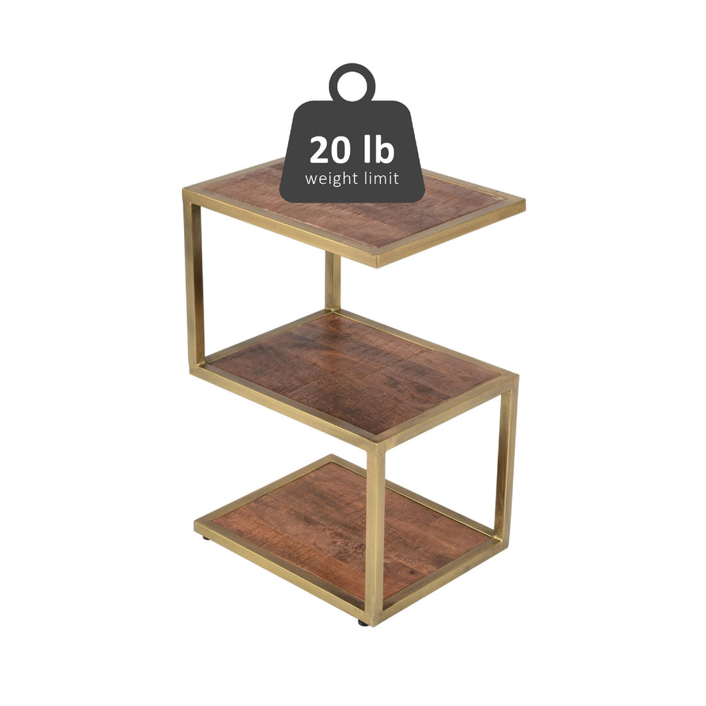 3-Tier Metal Accent Side Table E539