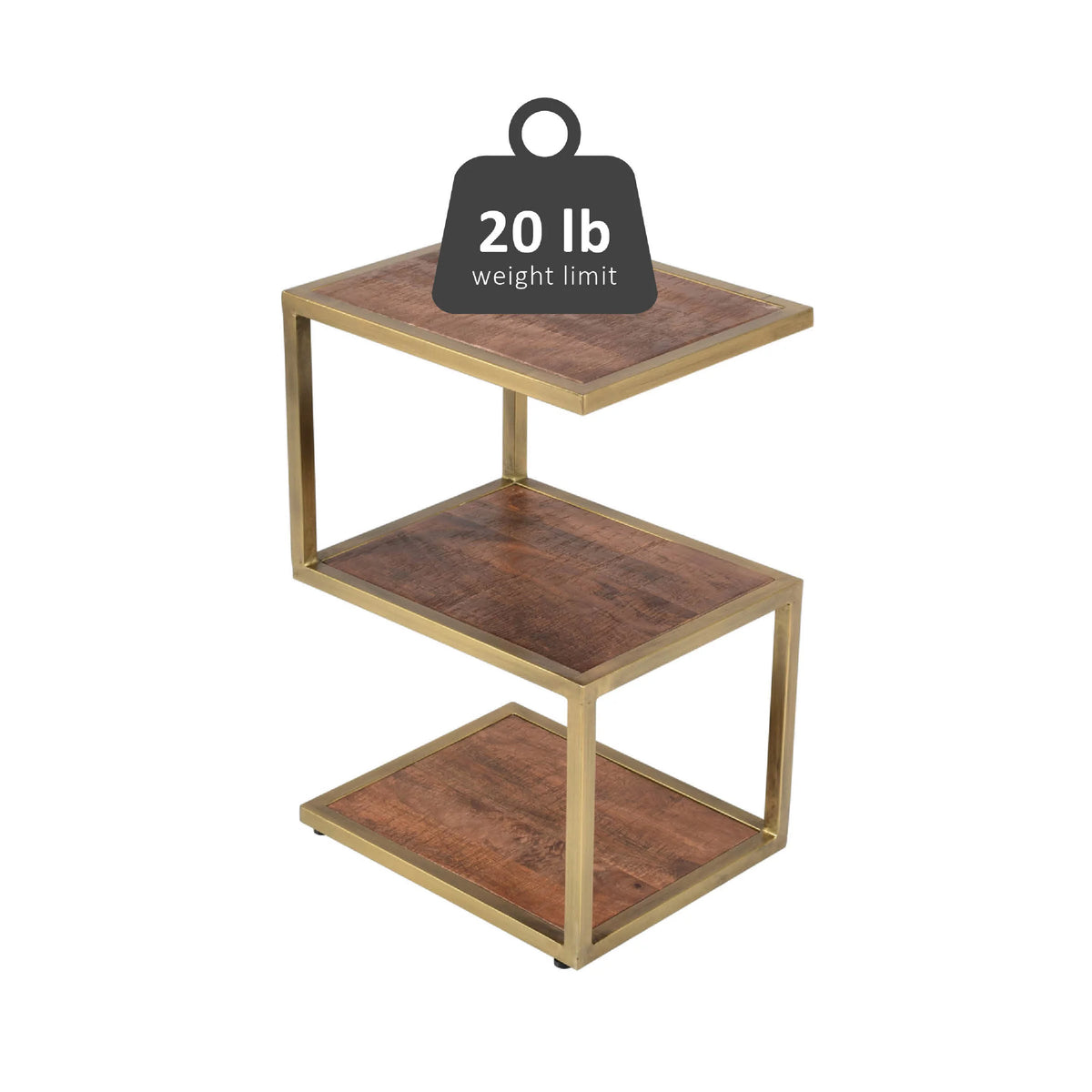 3-Tier Metal Accent Side Table E539