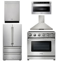 36 Electric Range, Range Hood, Microwave, Refrigerator, Dishwasher F52136
