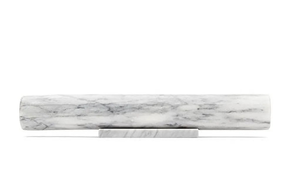 White Marble French Rolling Pin with Base E606822