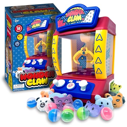 Claw Machine Crane Game with 9 Stuffed Animal Prizes and 9 Balls N76199