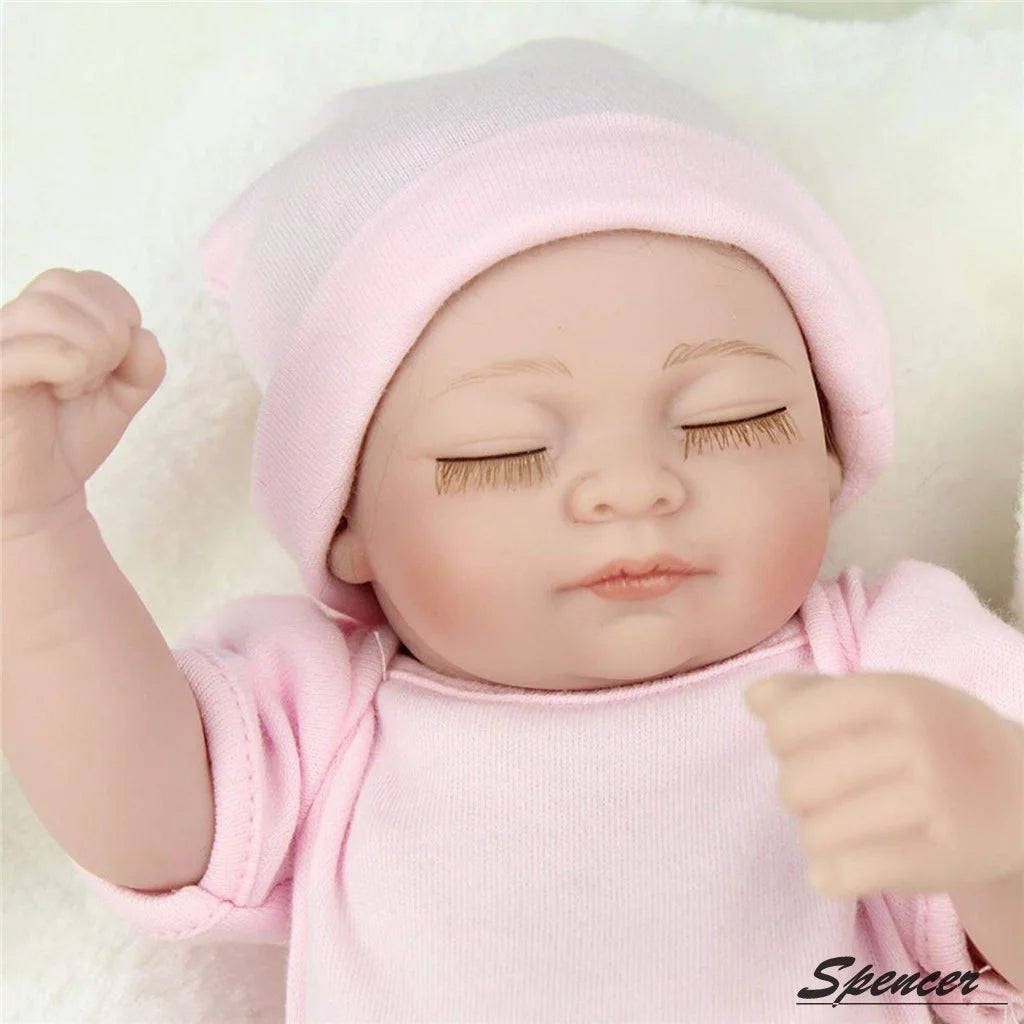 11" Lifelike Silicone Vinyl Newborn Baby Doll J733106