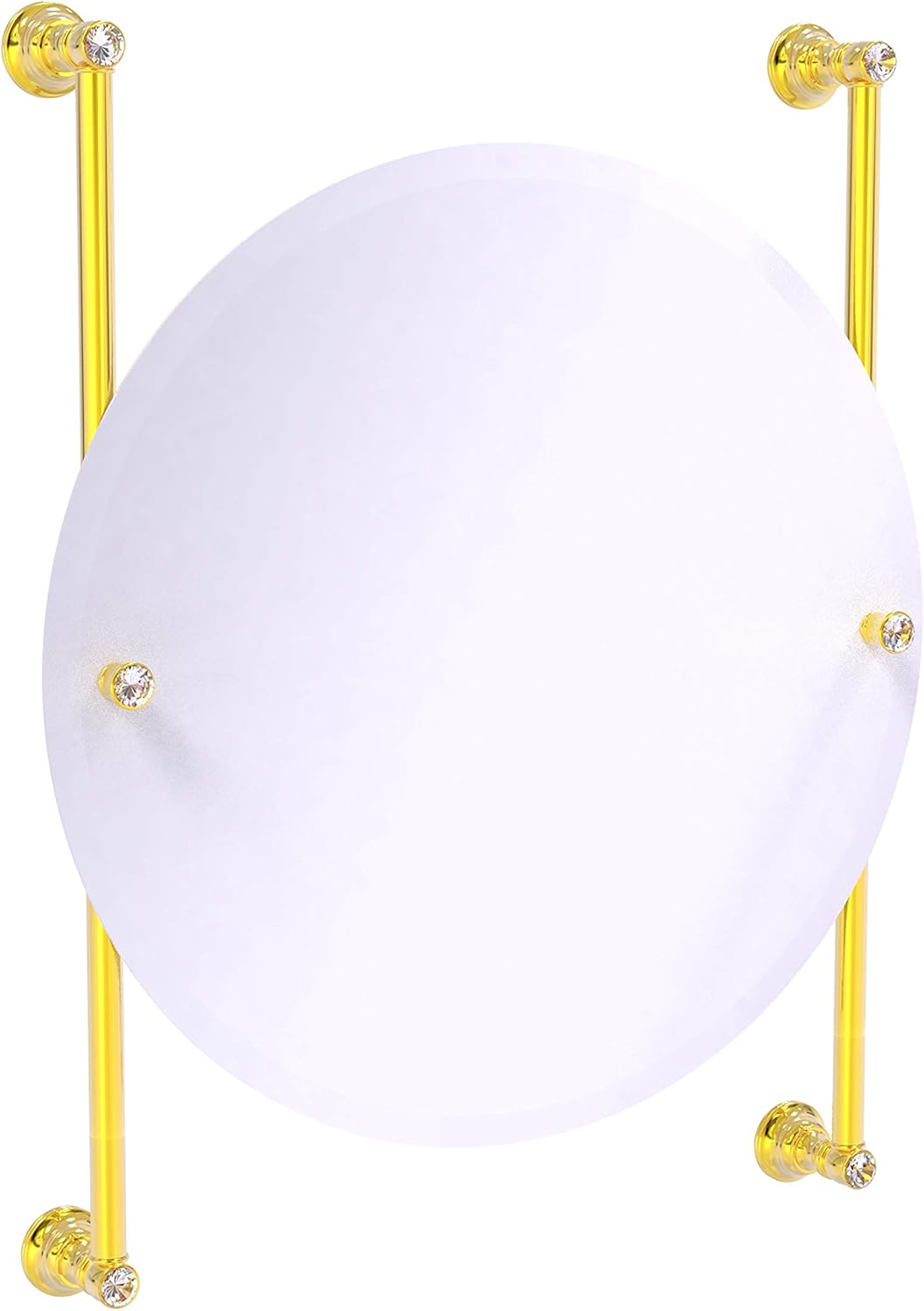 Polished Brass Round Frameless Wall Mirror M978
