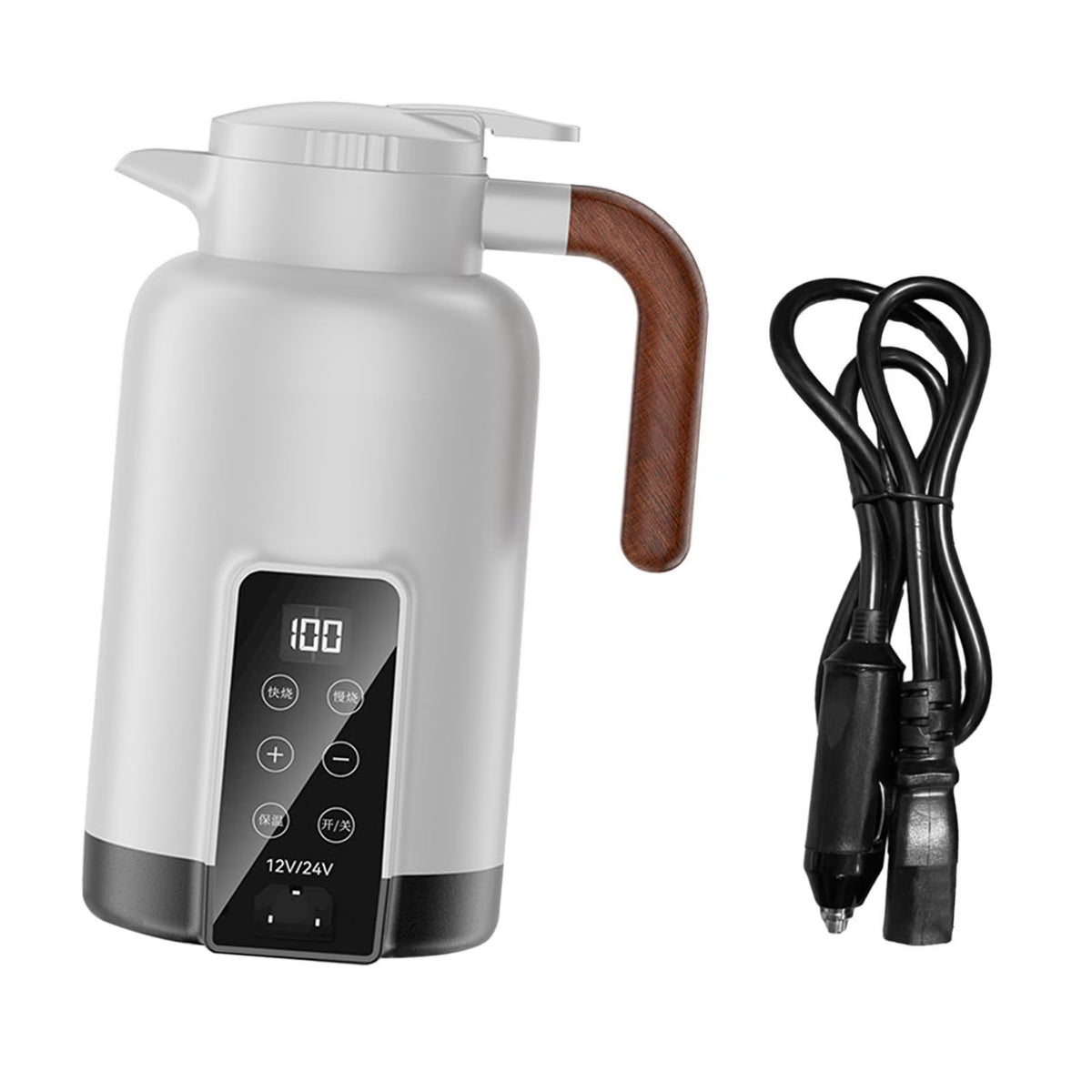 White 1.3L Car Heating Kettle A3506