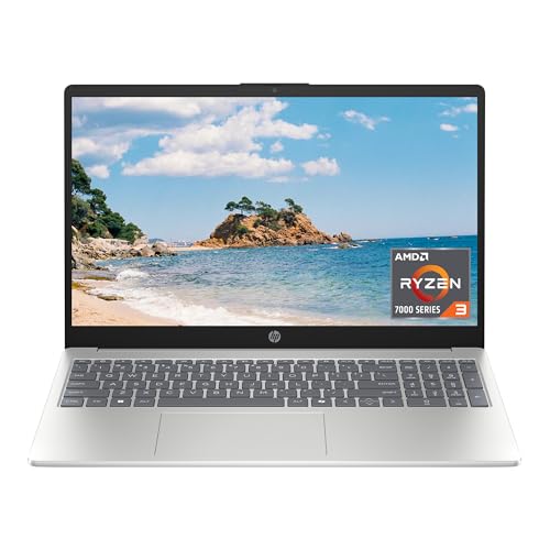 15.6 inch Laptop with HD Touchscreen Display, AMD Ryzen 5 7520U, 8 GB RAM, 512 GB SSD, AMD Radeon Graphics, Windows 11 Home, Natural Silver Y321511