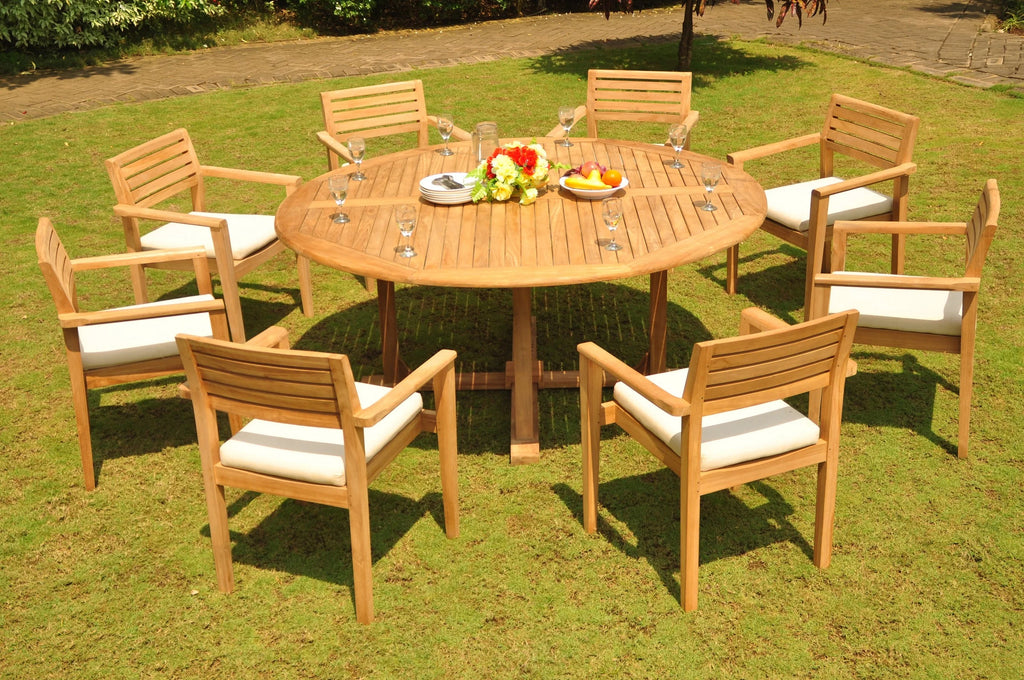 8 Seater 9 Pc Teak Dining Set N744