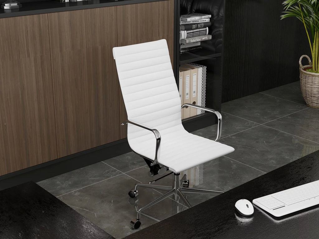 Black Adjustable Vegan Leather Executive Office Chair E60495