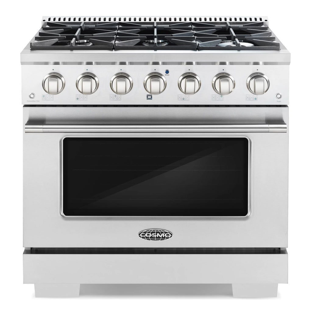 2 Piece Kitchen Appliance Package with 36" Freestanding Gas Range & 36" Under Cabinet Range Hood E776