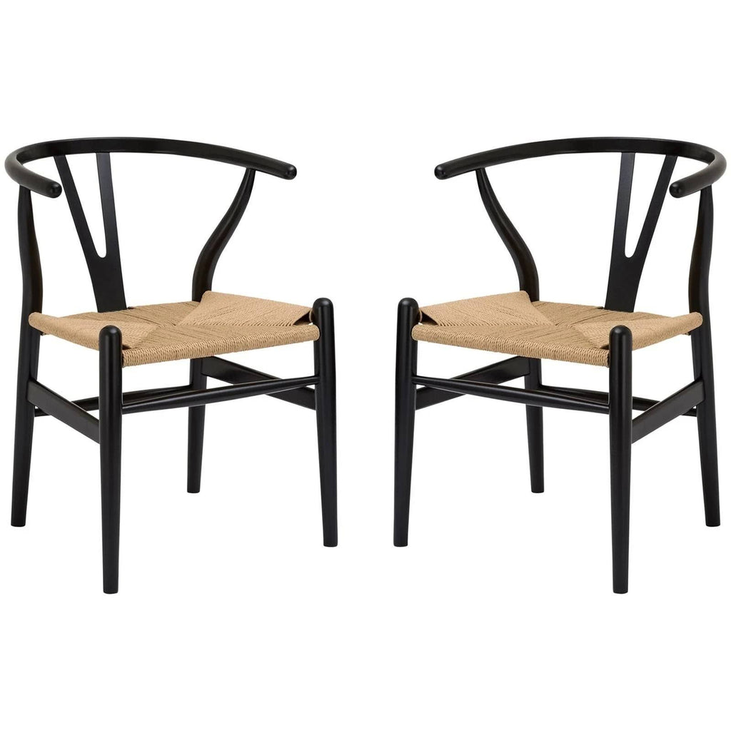Black Weave Chairs (Set of 2) U79608