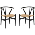 Black Weave Chairs (Set of 2) U79608