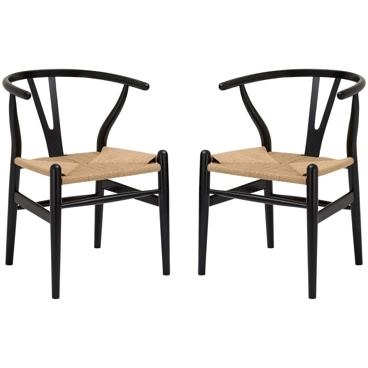 Black Weave Chairs (Set of 2) U79608