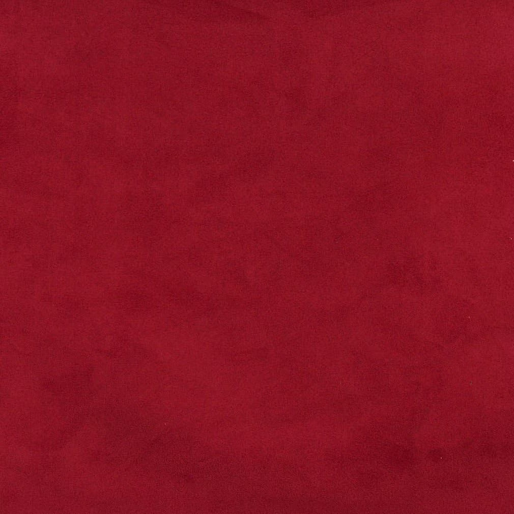 Dark Red Solid Microsuede Upholstery Grade Fabric By The Yard U214