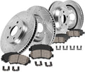 5 Lug Rotors + Ceramic Brake Pads + Clips Q71051