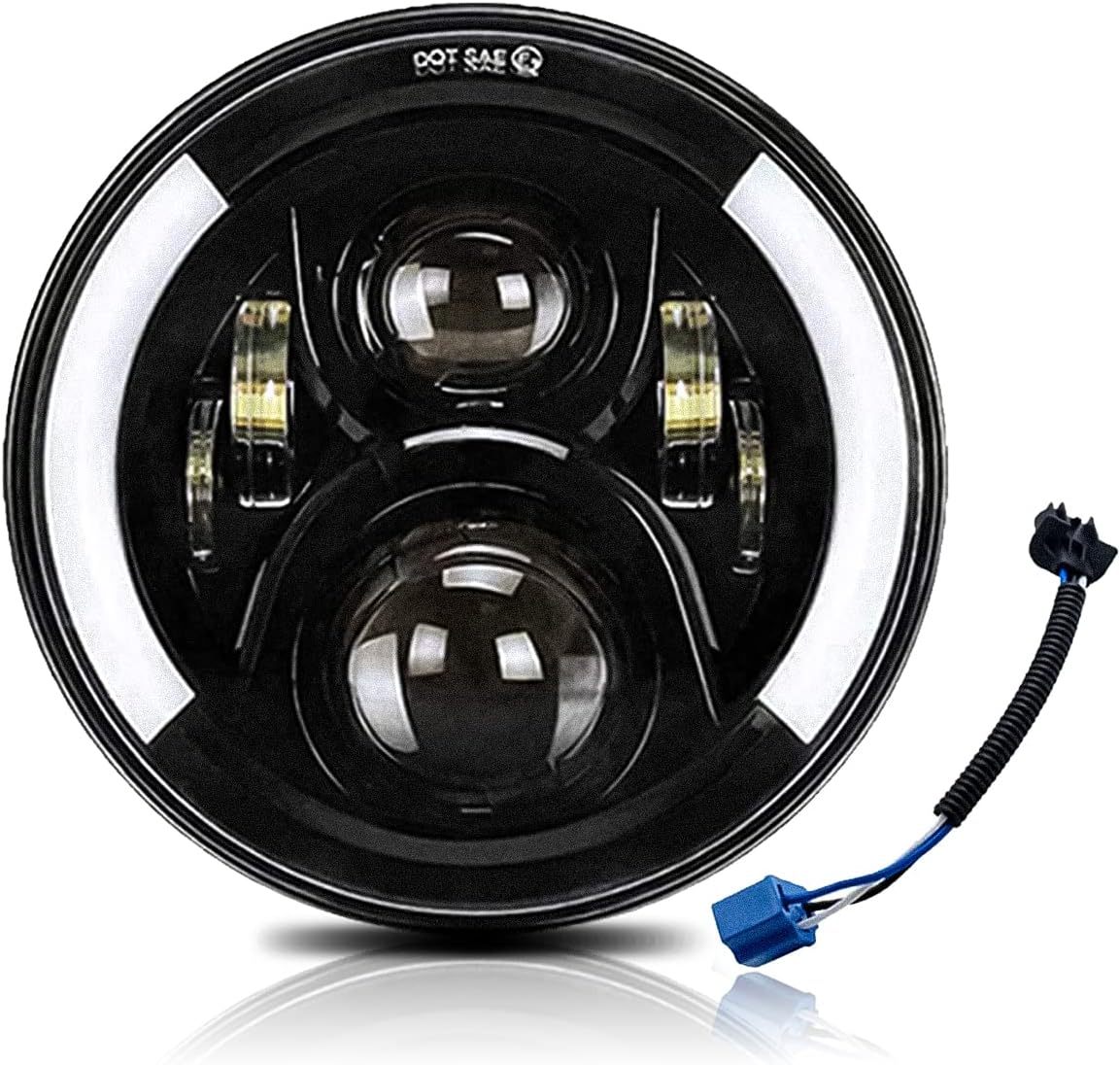 7Inch Round LED Motorcycle Headlights with Housing Bucket Mount Bracket X875133