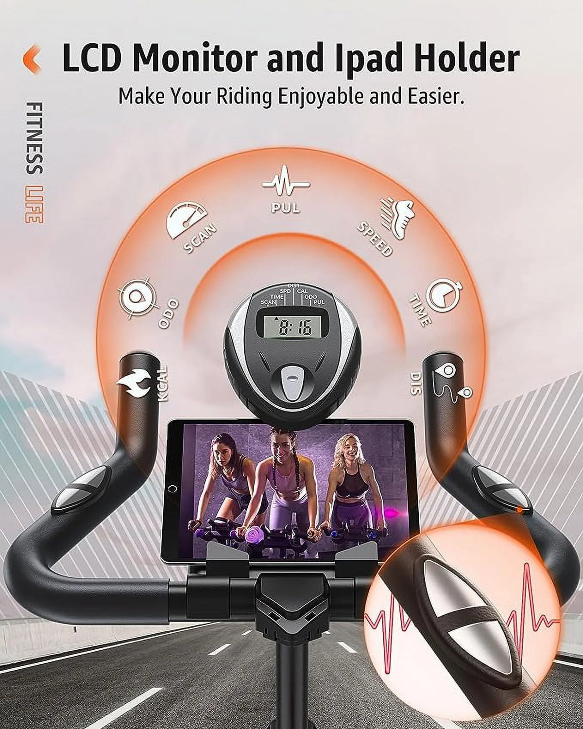 Indoor Cycling Bike with Ipad Mount S5294