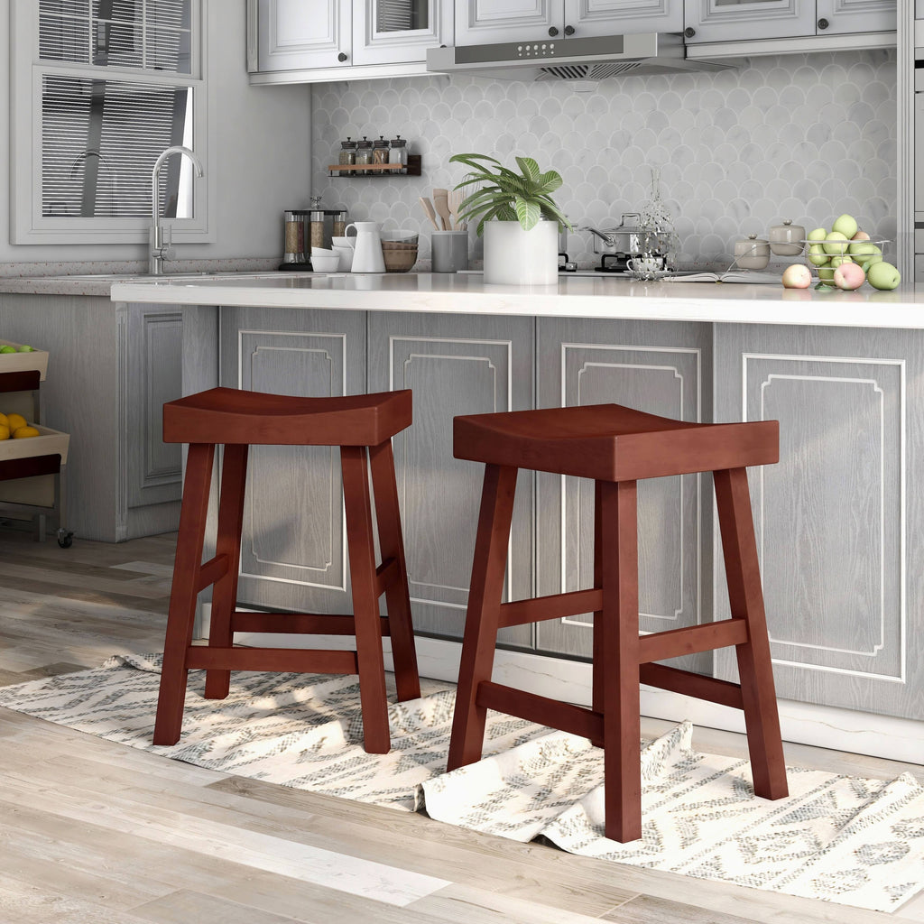 Saddle Stool (Set of 2) - Antique Grey M271