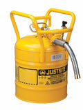 Yellow 5 Gallon Steel Safety Can with Hose S687