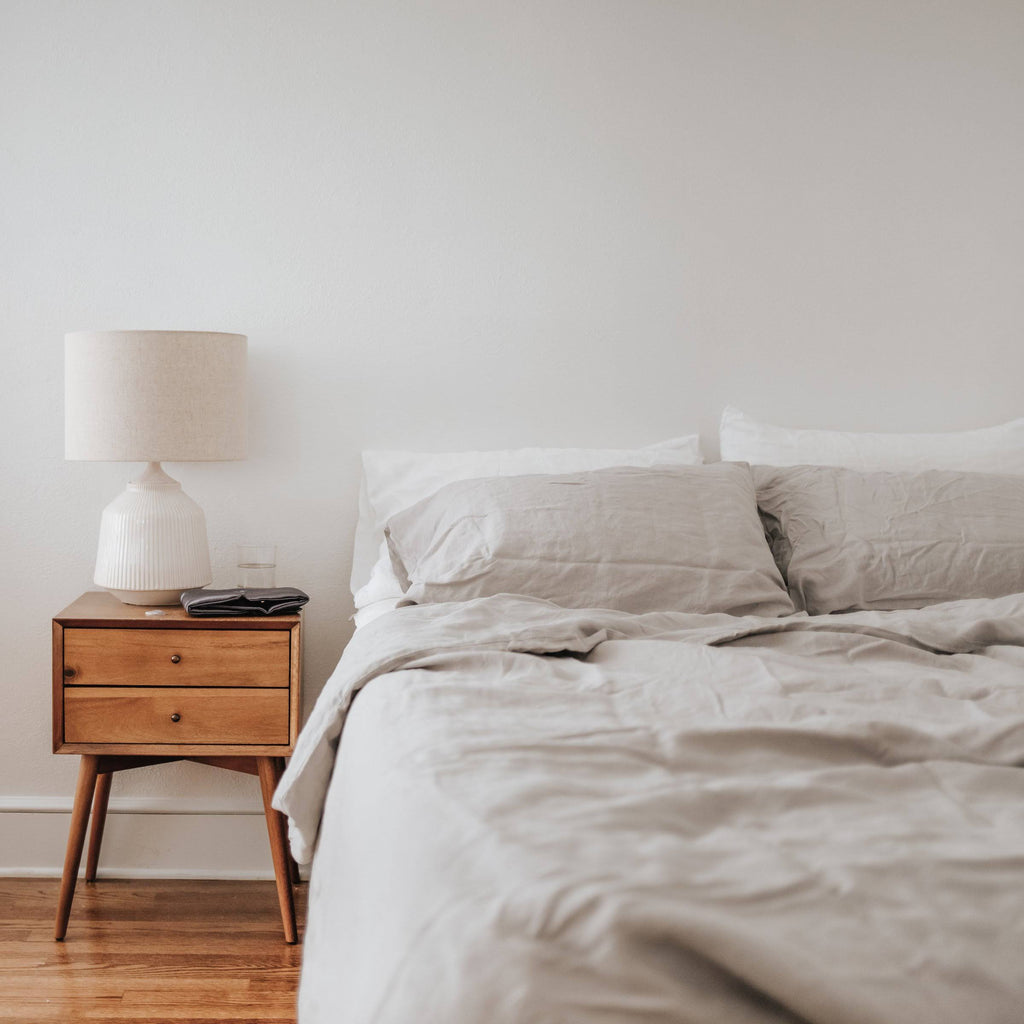 Grey Linen Duvet Cover H1602