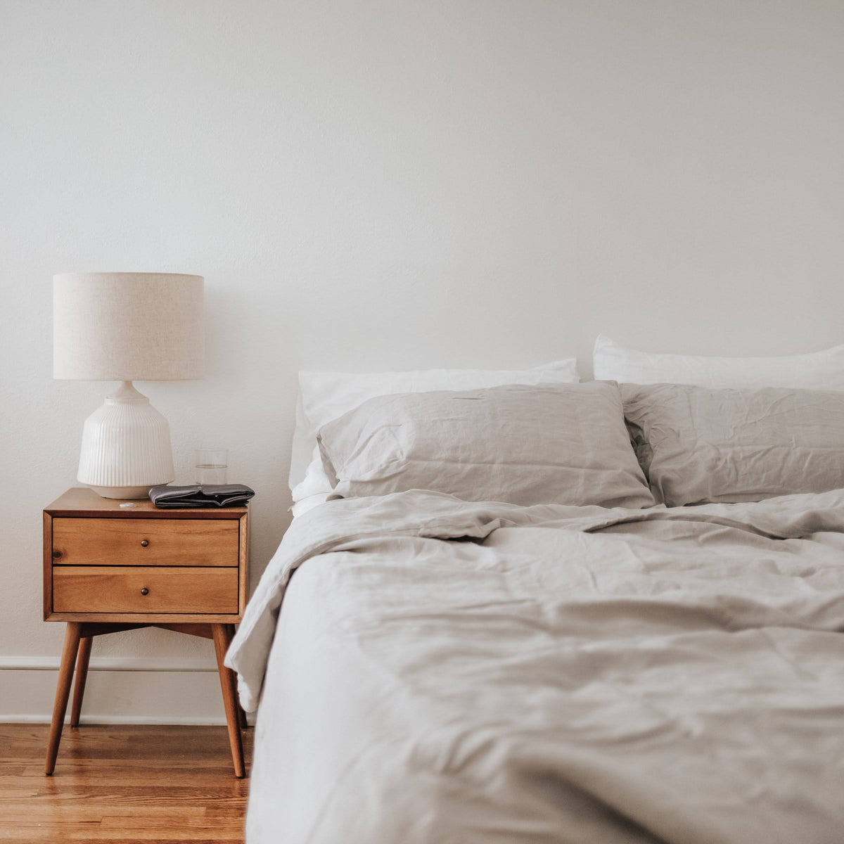 Grey Linen Duvet Cover H1602