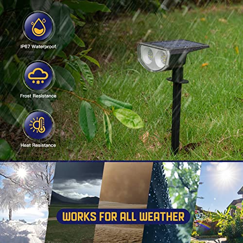 Solar Color Changing Waterproof Outdoor Spot Lights, 2 Pack X636992