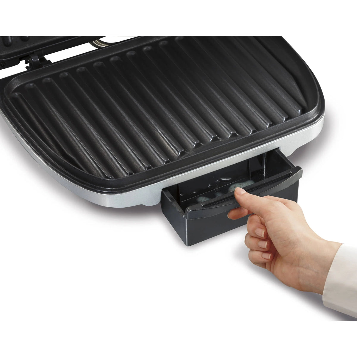 Electric Indoor Grill, 6-Serving, 90 sq.in. Nonstick Stainless Steel Y41762