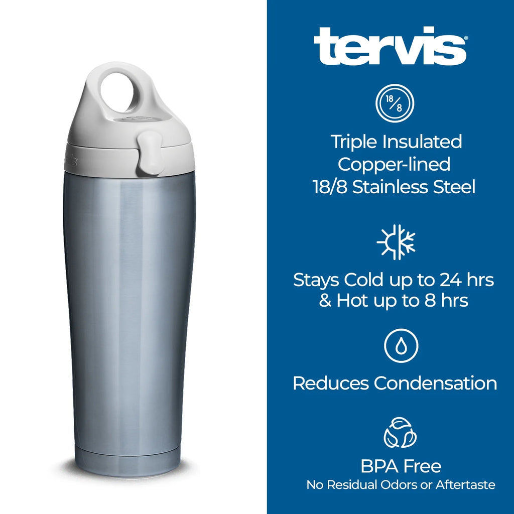 24 oz Stainless Steel Water Bottle with lid H92937