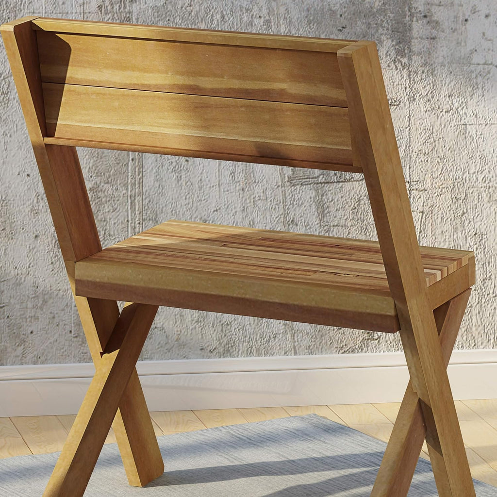 Acacia Wood Chairs Set of 2 H347140