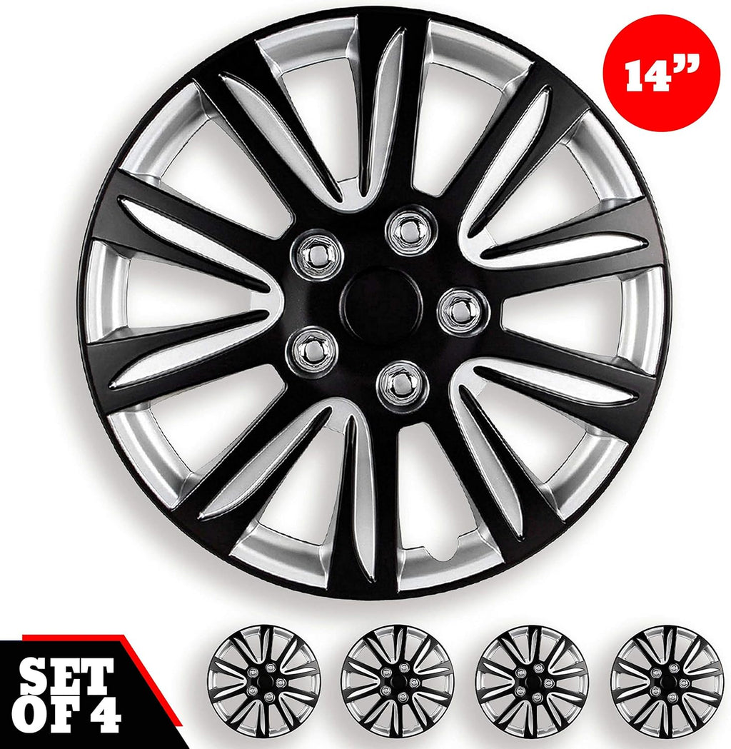 16-Inch Set of 4 Silver Car Wheel Hub Caps W417