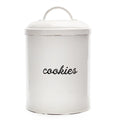 White Enamelware Cookie Jar S7660