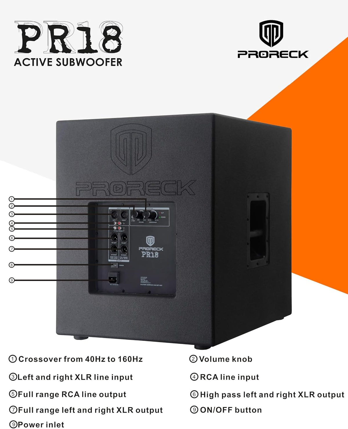 18 inch 2000W Active Powered PA Subwoofer A25778
