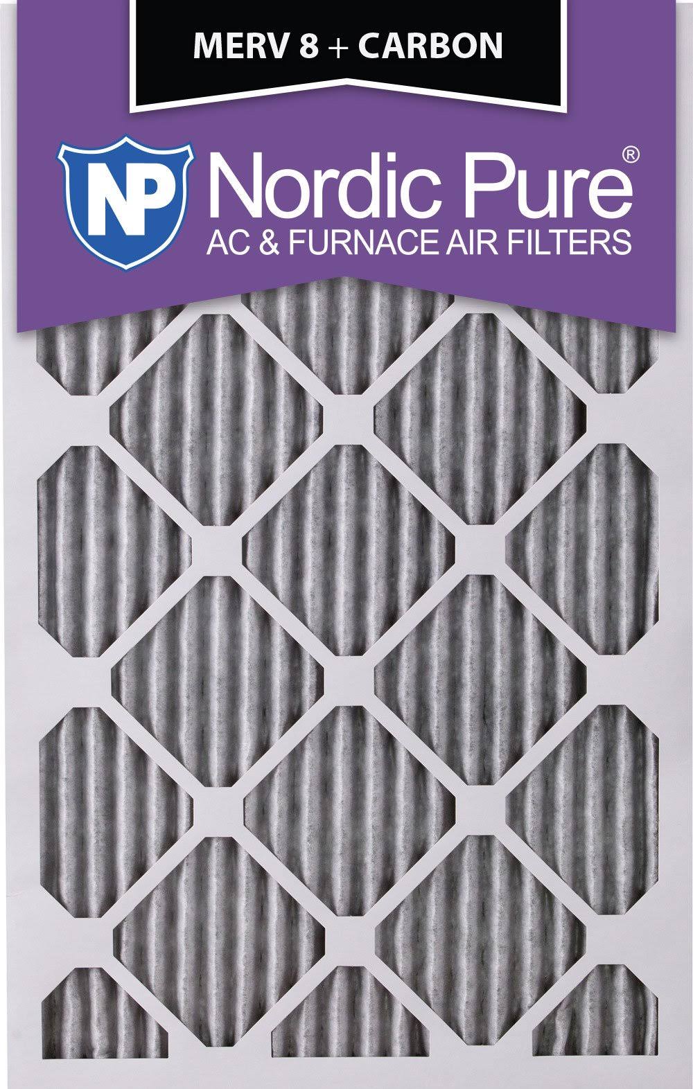 16x20x1 MERV 8 Pleated Carbon AC Furnace Air Filters 6 Pack B263590