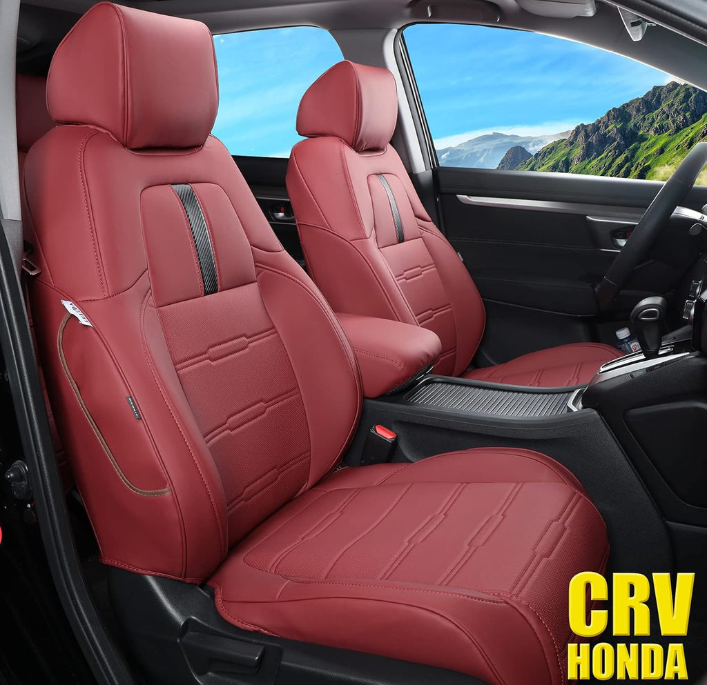Custom Fit Waterproof Faux Leather Car Seat Covers Full Set W16837
