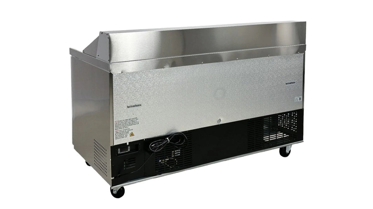 60 in. Commercial Two Door Sandwich Prep Table Refrigerator, 15 Cu. ft. L26576